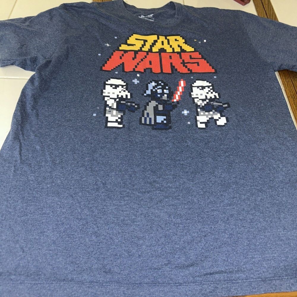 Men's Star Wars Minecraft Graphic Tee‎ Tshirt Size Large